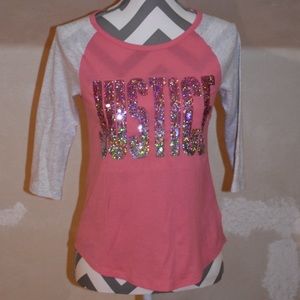 Justice Girls 3/4 Sleeved Sequin Shirt